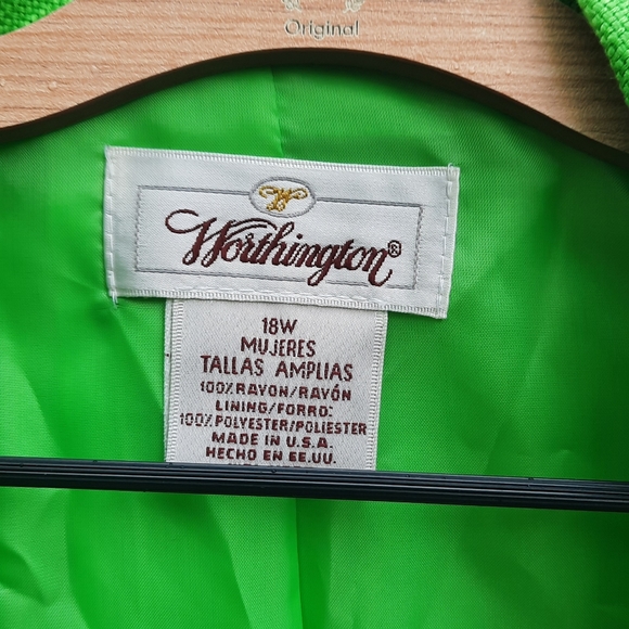 🆕️ Worthington Green Blazer Suit Jacket - Picture 6 of 7